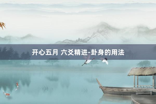 开心五月 六爻精进-卦身的用法
